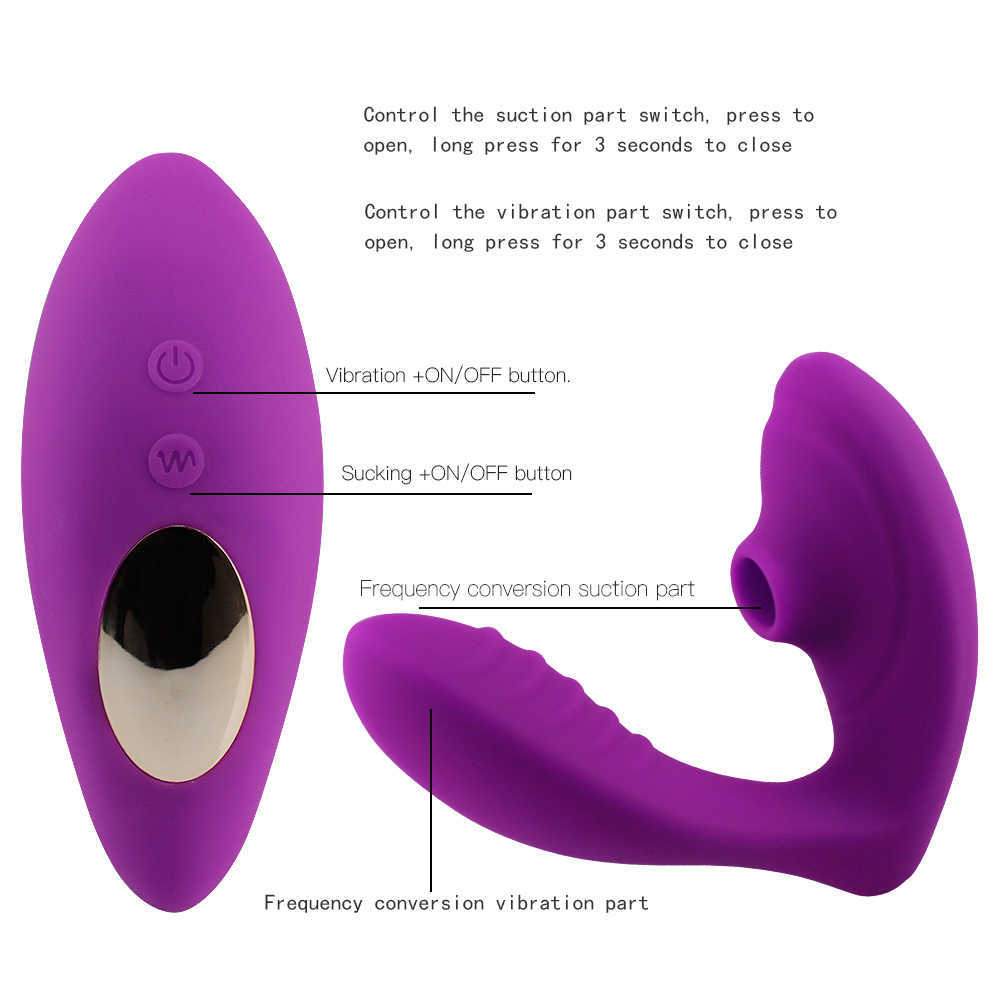 Clitoris Sucker Dildo Vibrateur Pour Femme Vibrateur sans fil Oral Fellation Stimulateur Stimulateur Vagina Sucer Vibrateurs Jeux de sexe pour ad