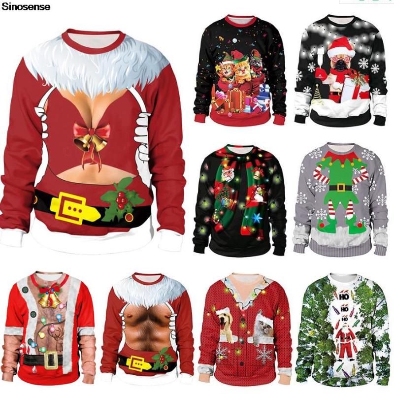 Men's Sweaters Men Women Ugly Christmas Sweater 3D Funny Printed Holiday Party Xmas Crew Neck Sweatshirt Couple Pullover Jumpers Tops, White;black
Men's Sweaters Men Women Ugly Christmas Sweater 3D Funny Printed Holiday Party Xmas Crew Neck Sweatshirt Couple Pullover Jumpers Tops, White;black