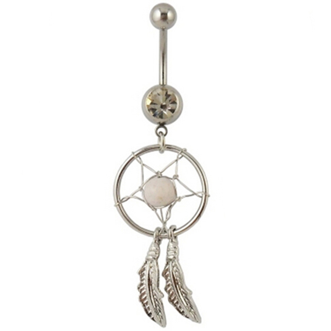 YYJFF D0438 The anchor style Belly Button Navel Rings mix colors ring body piercing jewelry