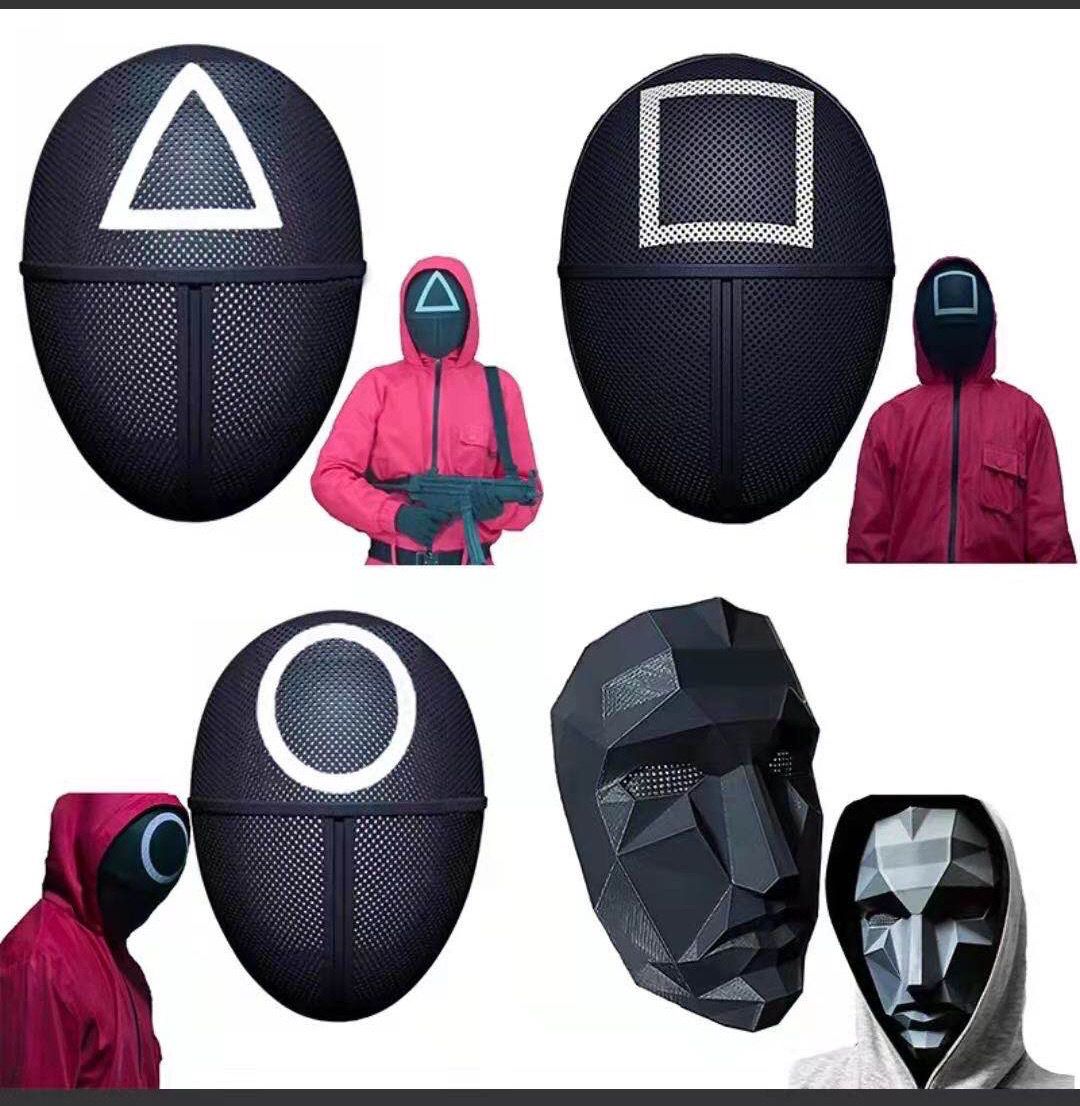 Korea Squid Game Mask Man Masks Round Squire Triangle Mask Accessories Delicate Halloween Masquerade Costume Party Props
Korea Squid Game Mask Man Masks Round Squire Triangle Mask Accessories Delicate Halloween Masquerade Costume Party Props
