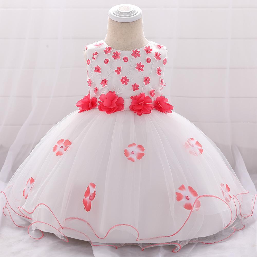 Appliques Flower Girls Dress Newborn Baby First Communion Dresses Infant Kids 1st Birthday Clothing Children Toddler Christening Dress от DHgate WW