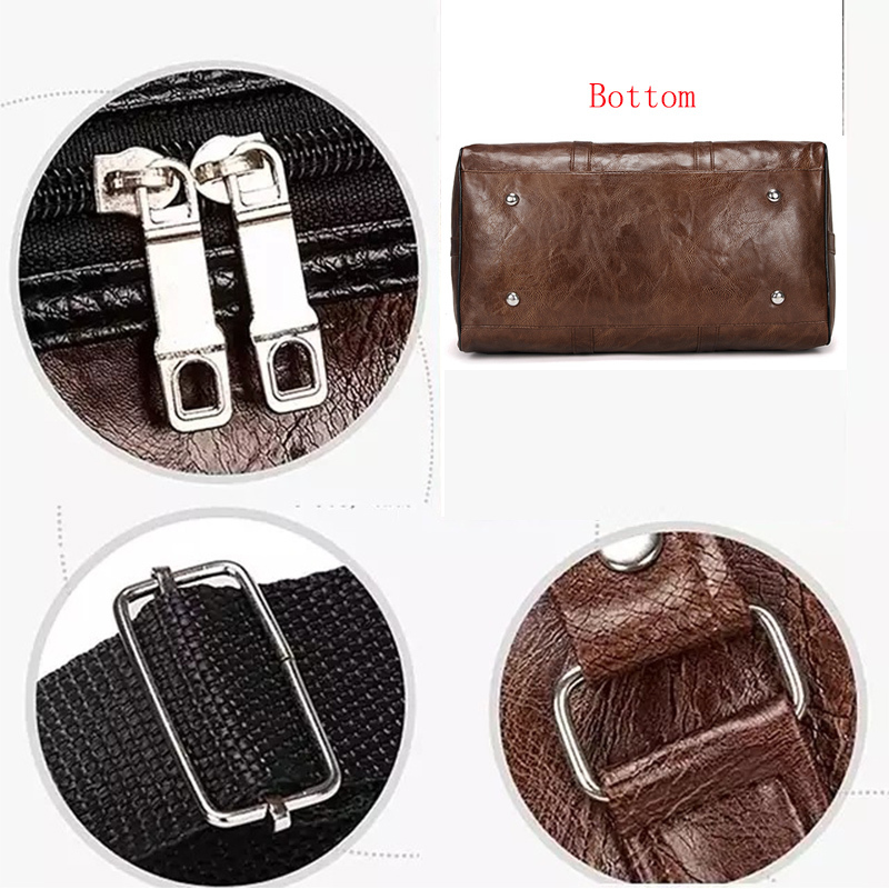 3 Unisex Large Capacity Waterproof Lage Bag Portable Sport Weekend s Business Duffle Soft Leather Travel Suitcase 220222 4