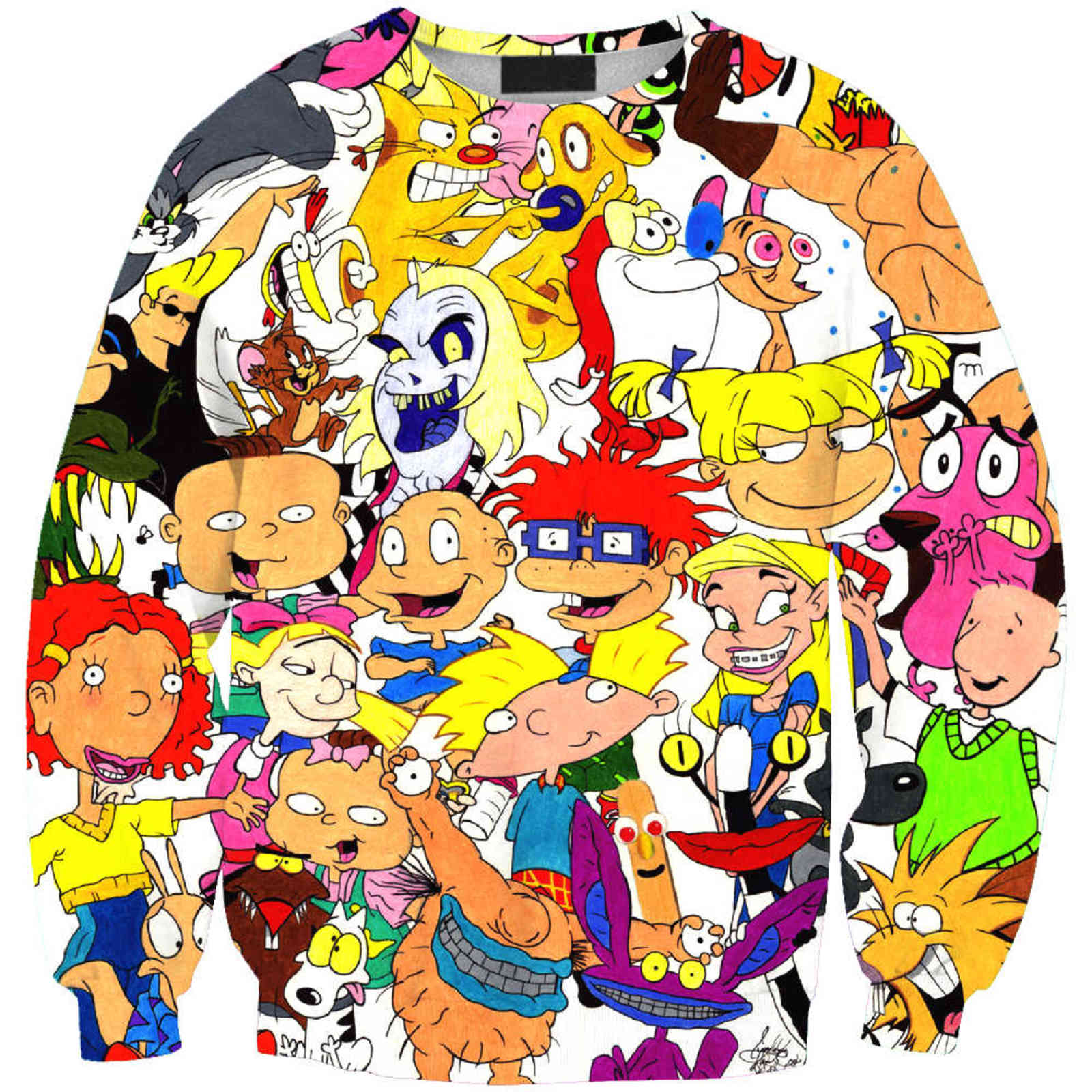 YX GIRL Drop style 3d Fashion Sweatshirt 90s Classic cartoon patterns Printed Men Women pullovers KKK-55 211116