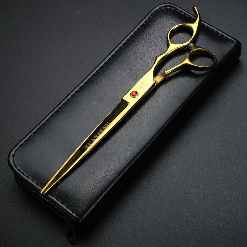 Hair Scissors 8 Inch Pet Hairdressing Barber Salon Tools Cut Human Or Straight Dog Grooming Shear