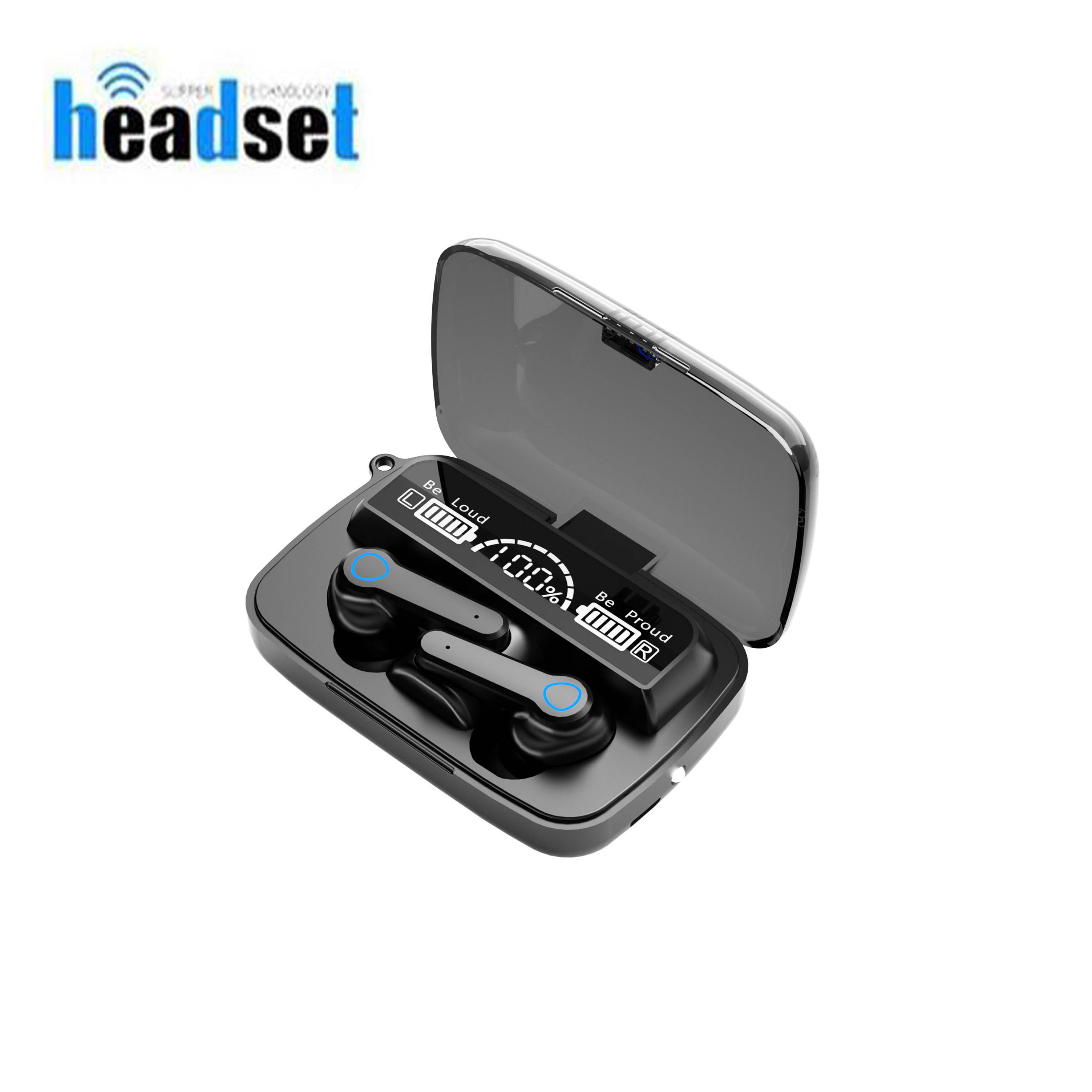 m18 TWS 5.0 Earphones 2000 mAh Charging Box Wireless Bluetooth m17 m9 m10 Headphone 9D Stereo Sports Waterproof Earbuds m12 m19 m15 Noise Cancelling Headset, Black
m18 TWS 5.0 Earphones 2000 mAh Charging Box Wireless Bluetooth m17 m9 m10 Headphone 9D Stereo Sports Waterproof Earbuds m12 m19 m15 Noise Cancelling Headset, Black