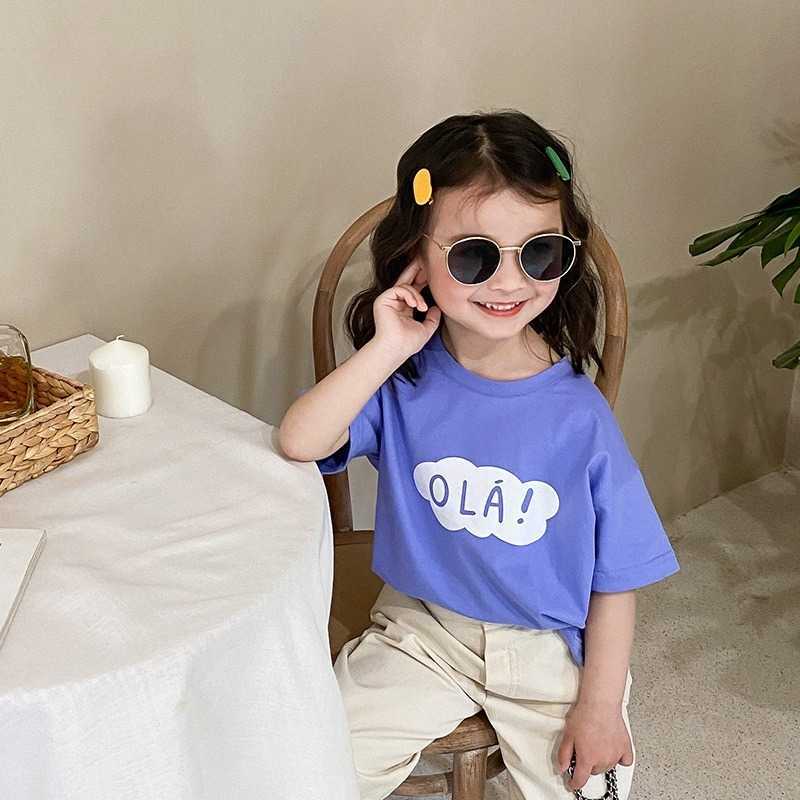 Korean style boys and girls letter printing short sleeve T shirts cute unisex children cotton loose Tees 210615, Black
Korean style boys and girls letter printing short sleeve T shirts cute unisex children cotton loose Tees 210615, Black