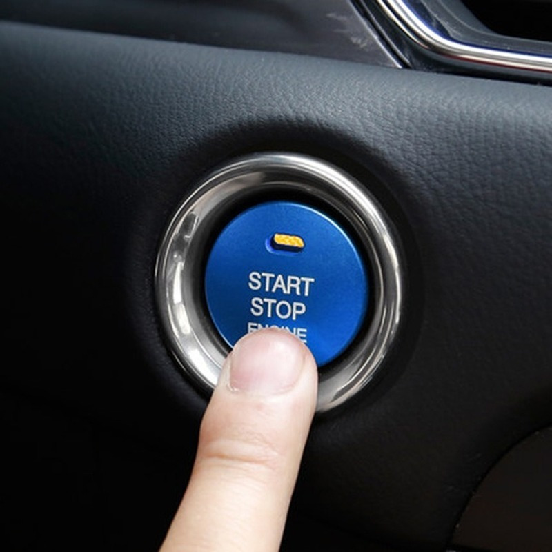 New Car Start Stop Engine Ignition Push Button Ring Aluminum Alloy Styling Accessories Cover for Mazda Enclave Cx345 Atez