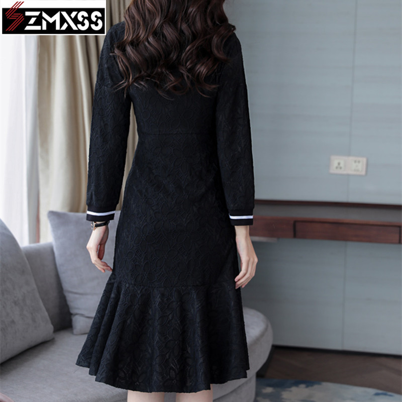 SZMXSS Korean Version Autumn New Women's Clothing V-Neck Pleated Slim Printed Pencil Dress Long-Sleeved Mini Dresses 210409
