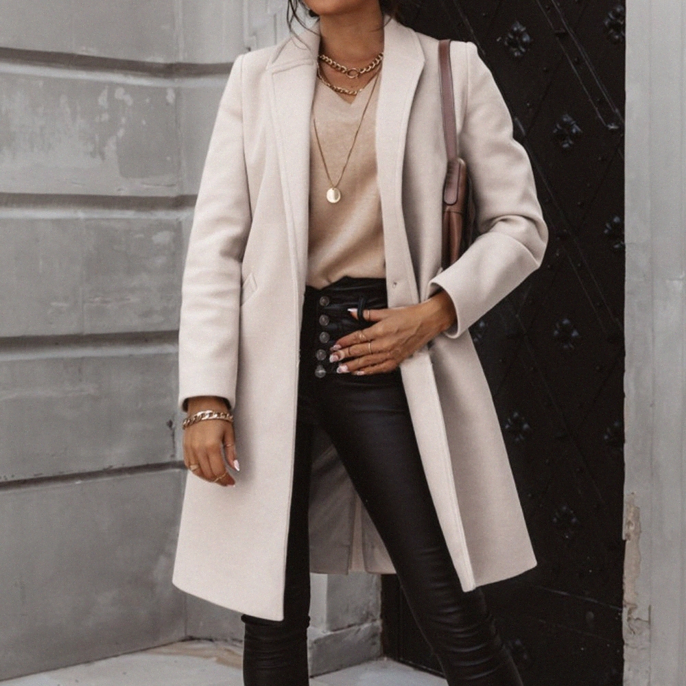 2020 Autumn Women Wool Coat Long Sleeve Causal Loose Business Coat WinterOutwear Winter Clothes Women Coats Women Fashion Y3oy#, Beige
2020 Autumn Women Wool Coat Long Sleeve Causal Loose Business Coat WinterOutwear Winter Clothes Women Coats Women Fashion Y3oy#, Beige