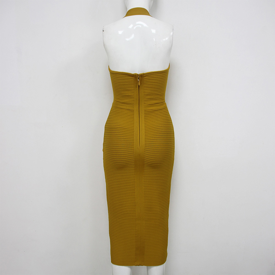 Women Bandage Dress Rayon Sleeveless Summer Arrivals Sexy Deep v Neck Vestido Bodycon Club Party 210524