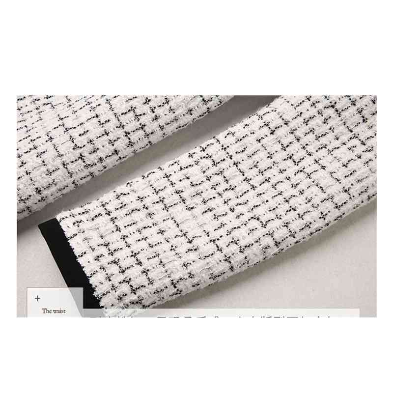 Autumn And Winter Tweed Dress Women Vintage Wool Dresses Ladies Elegant V Neck Long Sleeve Woolen Vestidos 210520