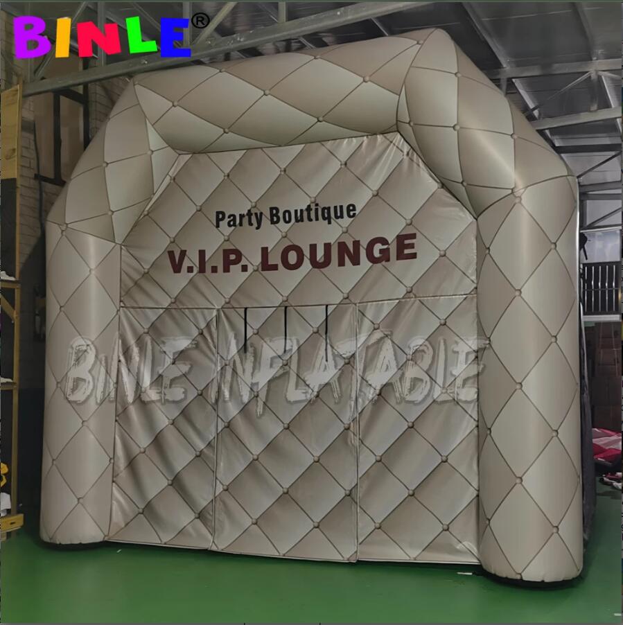 20ftX15ft outdoor moveable inflatable VIP lounge with giant clear windows nightclub tent disco pub for garden party