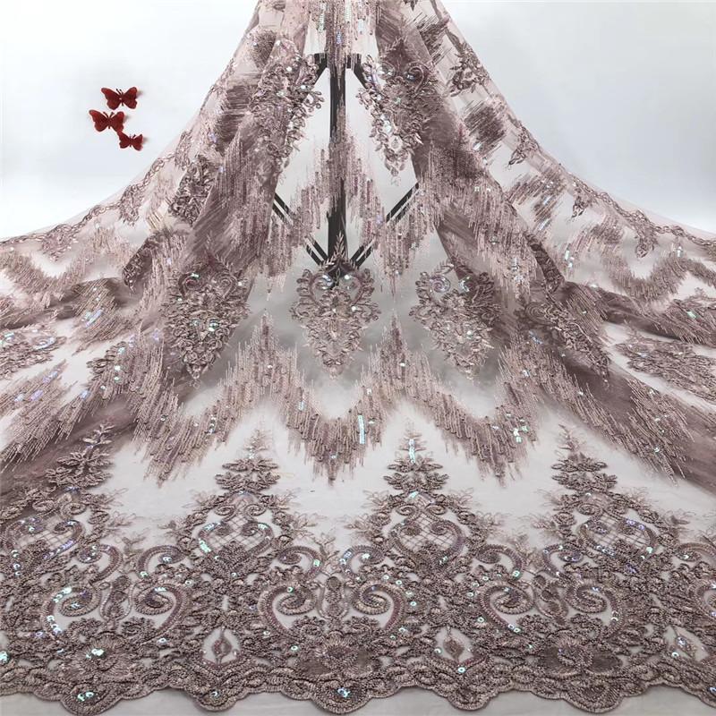 Ribbon Latest African Embroidery Lace Tulle Fabric 2021 High Quality French Milk Silk With Sequins 5 Yards R66-937
Ribbon Latest African Embroidery Lace Tulle Fabric 2021 High Quality French Milk Silk With Sequins 5 Yards R66-937