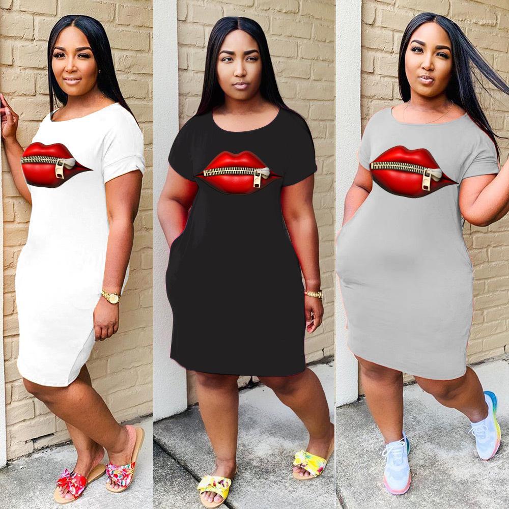 Crew Neck Tshirt Dress Famale Designer Clothes Women Big Mouth Zipper Dress Summer Casual Short Sleeve, Black;gray
Crew Neck Tshirt Dress Famale Designer Clothes Women Big Mouth Zipper Dress Summer Casual Short Sleeve, Black;gray