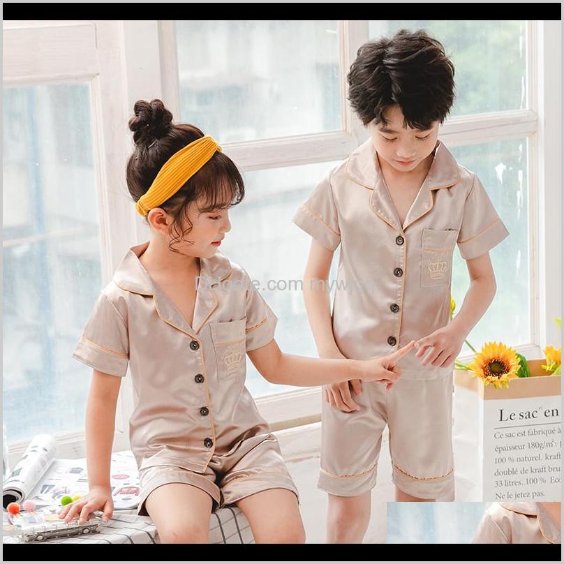Girls Summer Short Sleeve Sleepwear Set Fake Silk Pajamas Boy Pyjamas Sets For Kids Childrens Day Gift C3L7T Urdv1, Style 7
Girls Summer Short Sleeve Sleepwear Set Fake Silk Pajamas Boy Pyjamas Sets For Kids Childrens Day Gift C3L7T Urdv1, Style 7