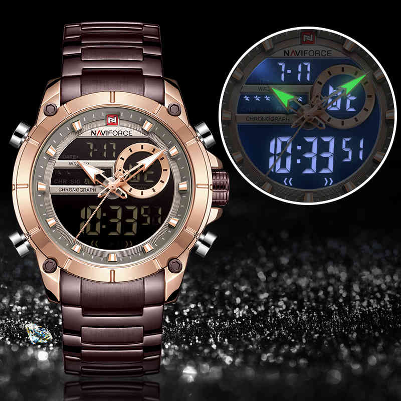 Mens Watches NAVIFORCE Top Brand Luxury Quartz Watch Men Stainless Steel Band Chronograph Wristwatches Military Sport Male Clock 210517, Silver black
Mens Watches NAVIFORCE Top Brand Luxury Quartz Watch Men Stainless Steel Band Chronograph Wristwatches Military Sport Male Clock 210517, Silver black