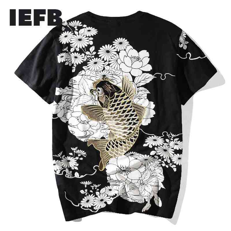 IEFB Chinese Style Fashion Men's Embroidery Short Sleeve T-shirt Summer Round Neck Caual Tops Black White Fashion Tee Y6008 210524
IEFB Chinese Style Fashion Men's Embroidery Short Sleeve T-shirt Summer Round Neck Caual Tops Black White Fashion Tee Y6008 210524