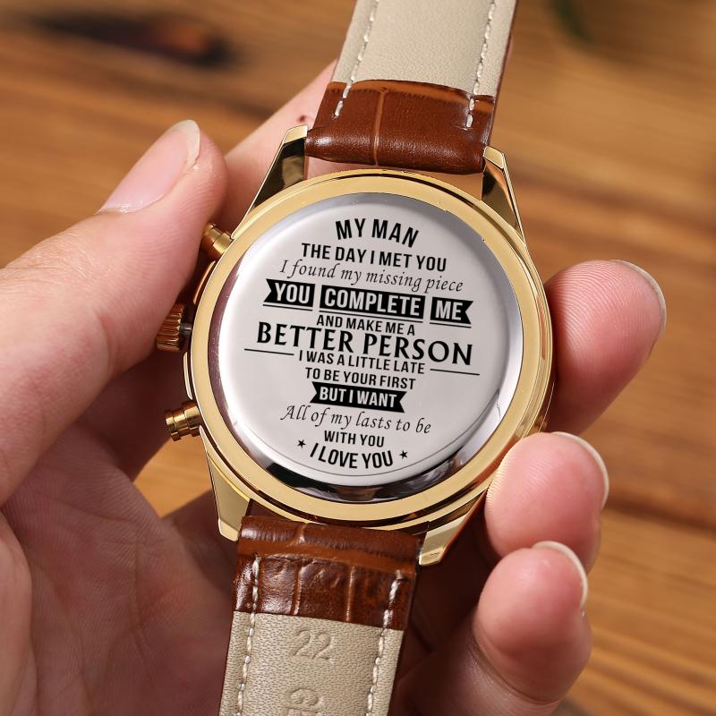 Wristwatches TO MY Boyfriend Personal Custom Leather Watch GiftS Personalized Men Wristwatch, Sja4711
Wristwatches TO MY Boyfriend Personal Custom Leather Watch GiftS Personalized Men Wristwatch, Sja4711