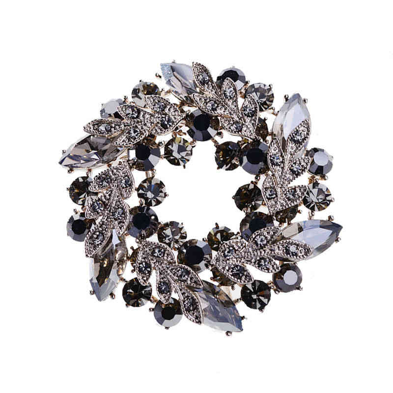 Baroque Flower Ring Brooch Elegant Temperament Atmosphere Clothing Accessories Suit Coat