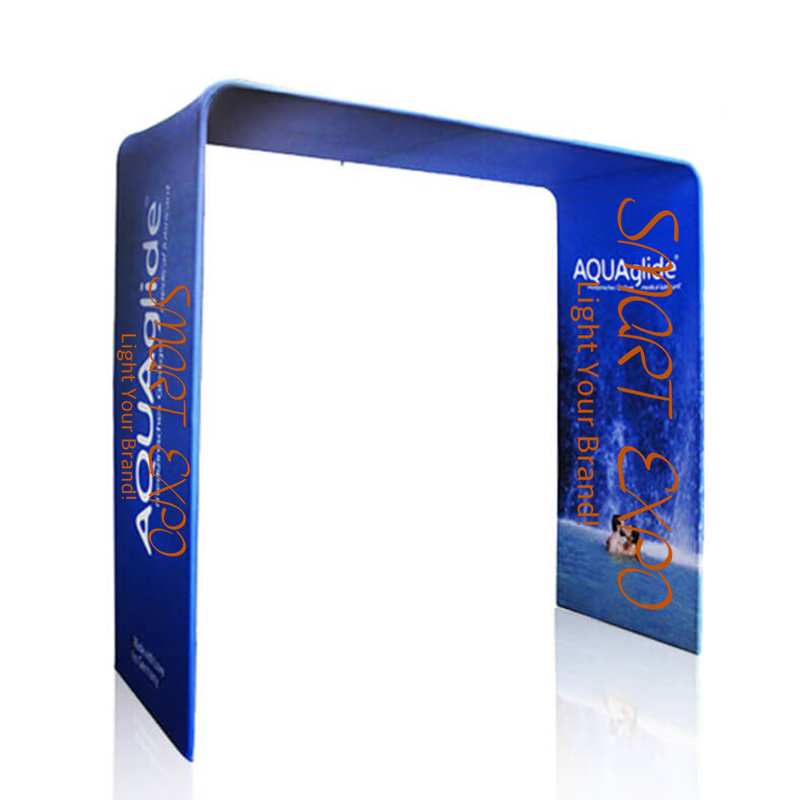 Exhibition Square Arch Entrance Trade Show Advertising Display with Tension Fabric Graphic and Portable Carry Bag