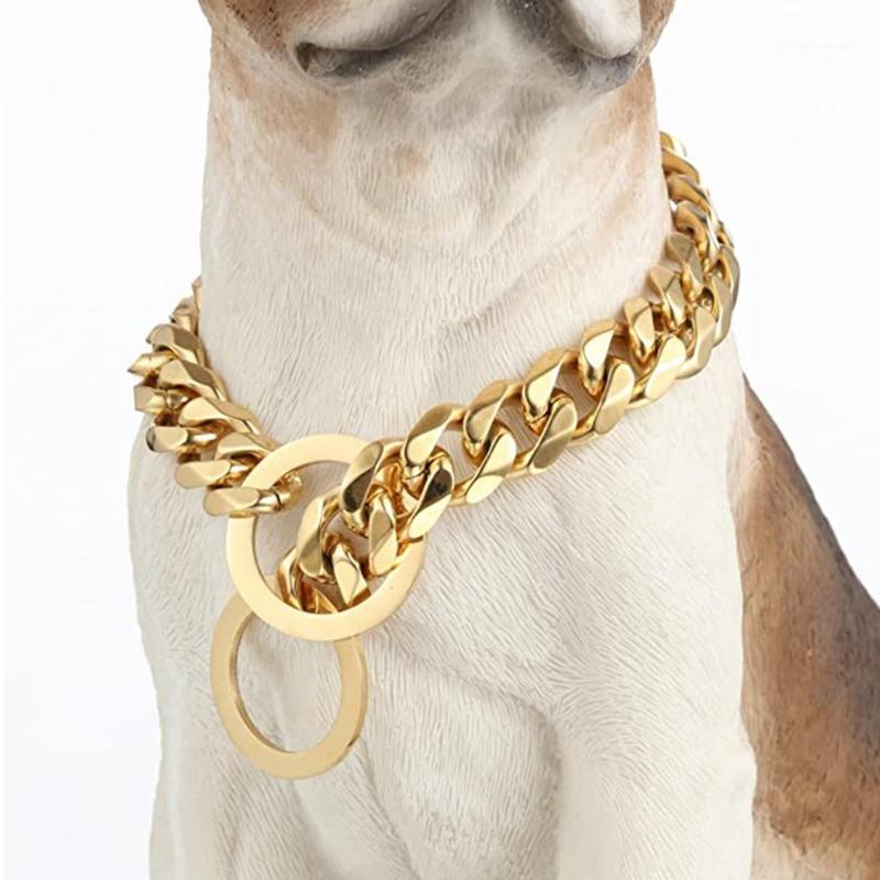 Dog Chain Metal Choke Collar With Durable Clasp Stainless Steel Gold Cuban Curb Strong Heavy Duty Chew Proof Walking Chains
Dog Chain Metal Choke Collar With Durable Clasp Stainless Steel Gold Cuban Curb Strong Heavy Duty Chew Proof Walking Chains