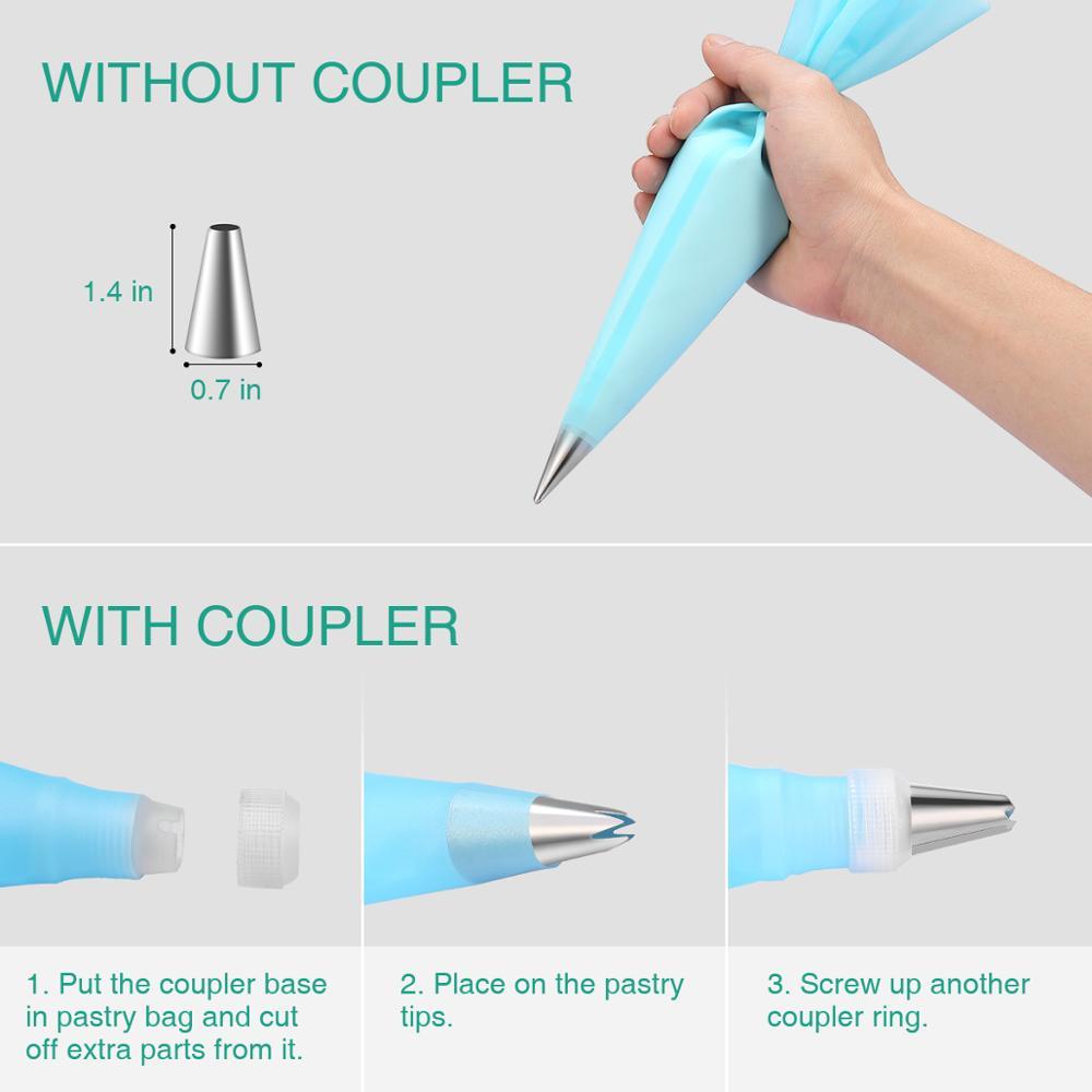 Oria 55 Pastry cake Decorating beaks Stainless steel kits baking cake Ice bag diy accessories cooking tool