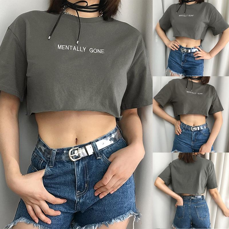 Women' T Shirt Fashion Letter Embroidered Short Loose Casual Tops Tee Shirts Gray Color Top Clothing
Women' T Shirt Fashion Letter Embroidered Short Loose Casual Tops Tee Shirts Gray Color Top Clothing