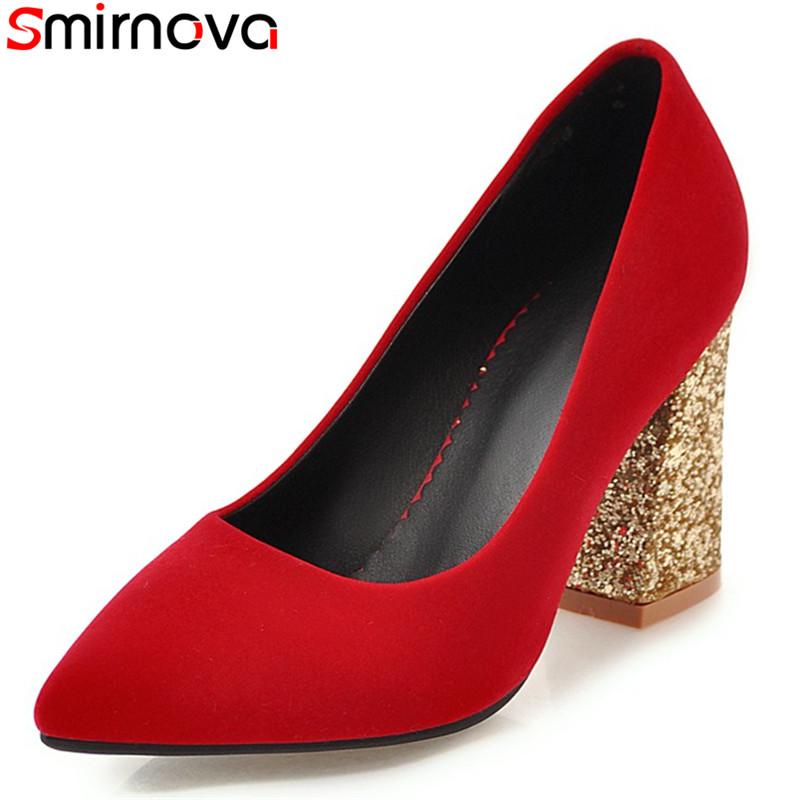 Dress Shoes Smirnova 2021 Spring Summer Fashion High Quality Women Pumps Thick Heels Pointed Toe Black Red Shallow Party
Dress Shoes Smirnova 2021 Spring Summer Fashion High Quality Women Pumps Thick Heels Pointed Toe Black Red Shallow Party