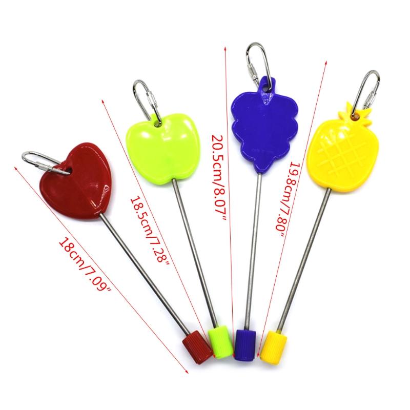 Stainless Steel Holder Stick Fruit Skewer Bird Treating Tool Parrot Toy Cage Accessories Other Supplies