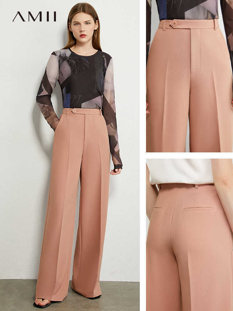 Minimalism Autumn Women's Pants Causal Solid OLstyle Women Suit High Waist Loose Female 12030311 210527
