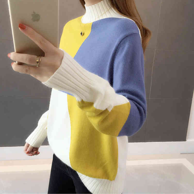 winter Knitted Women Sweaters Elegant Clothing Turtleneck Long Sleeve Tops Casual Blouses 5771 50 210518
