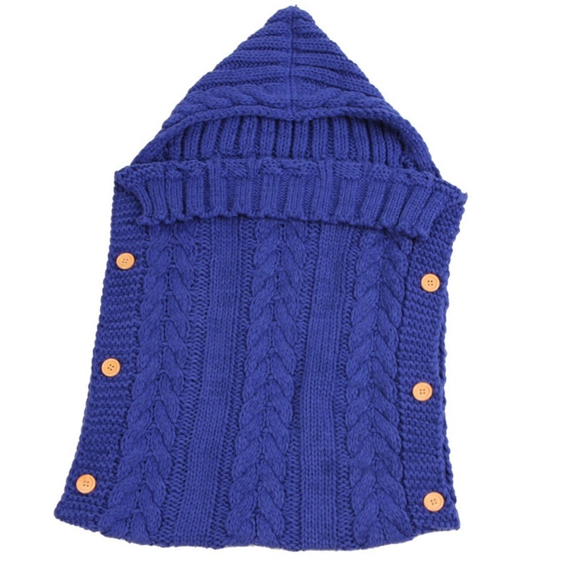 Crochet Newborn Receiving Blankets Photography Props Wool Hooded Envelope Girl Sleeping Bag Baby Boy Bedding Wrap Robe Swaddling 210413