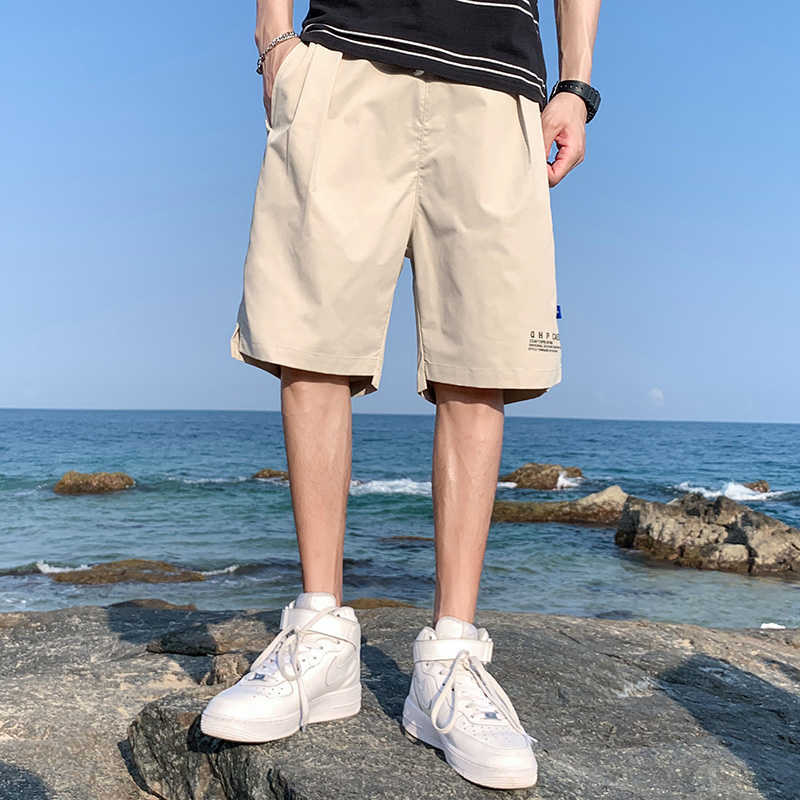 KKSKY Casual Printed Mens Shorts Summer Loose Short Pants Men's Clothing Elastic Waist Embroidery Label Fashion Homme 4XL 210629