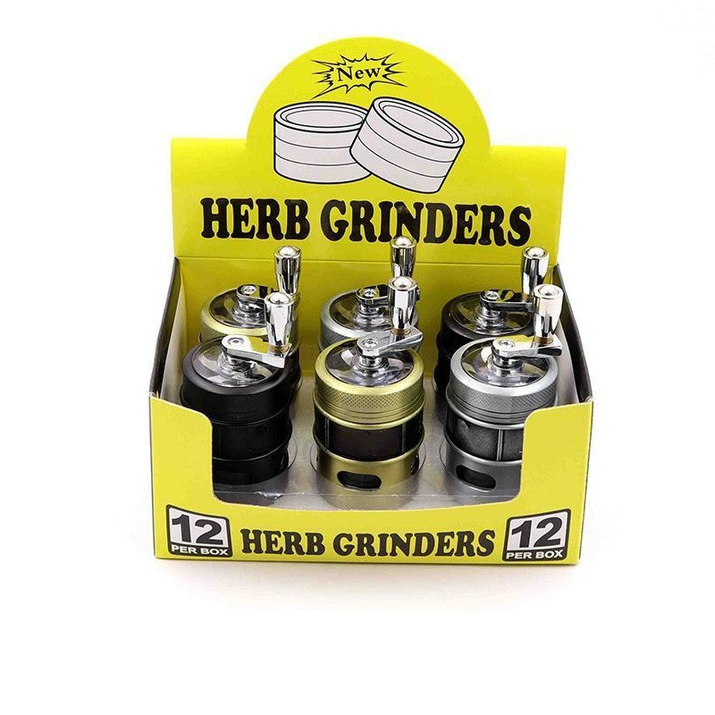 Hot Smoking Window Grinder Hand Crank Herb Grinders bag Zinc Alloy Rocker Side 40mm Diameter 4 Layers 3 Colors In Stock
Hot Smoking Window Grinder Hand Crank Herb Grinders bag Zinc Alloy Rocker Side 40mm Diameter 4 Layers 3 Colors In Stock