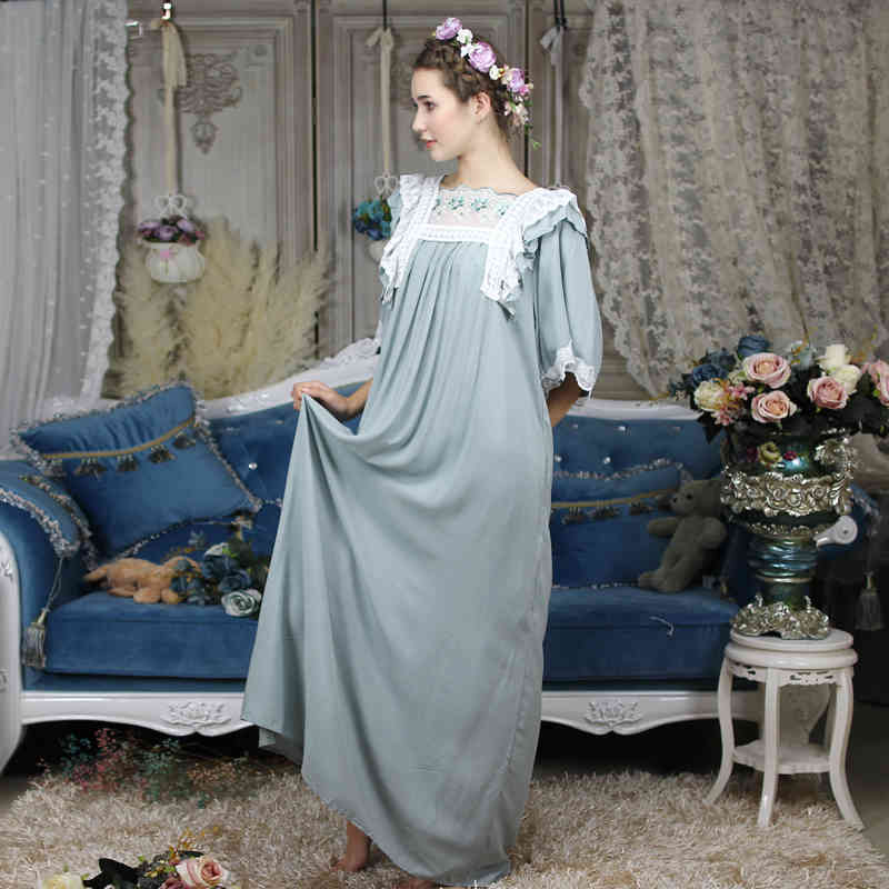 Women's Sleepwear Women Nightgown Beautiful Loose Ladies Homewea Long D2F1, Purple pink
Women's Sleepwear Women Nightgown Beautiful Loose Ladies Homewea Long D2F1, Purple pink