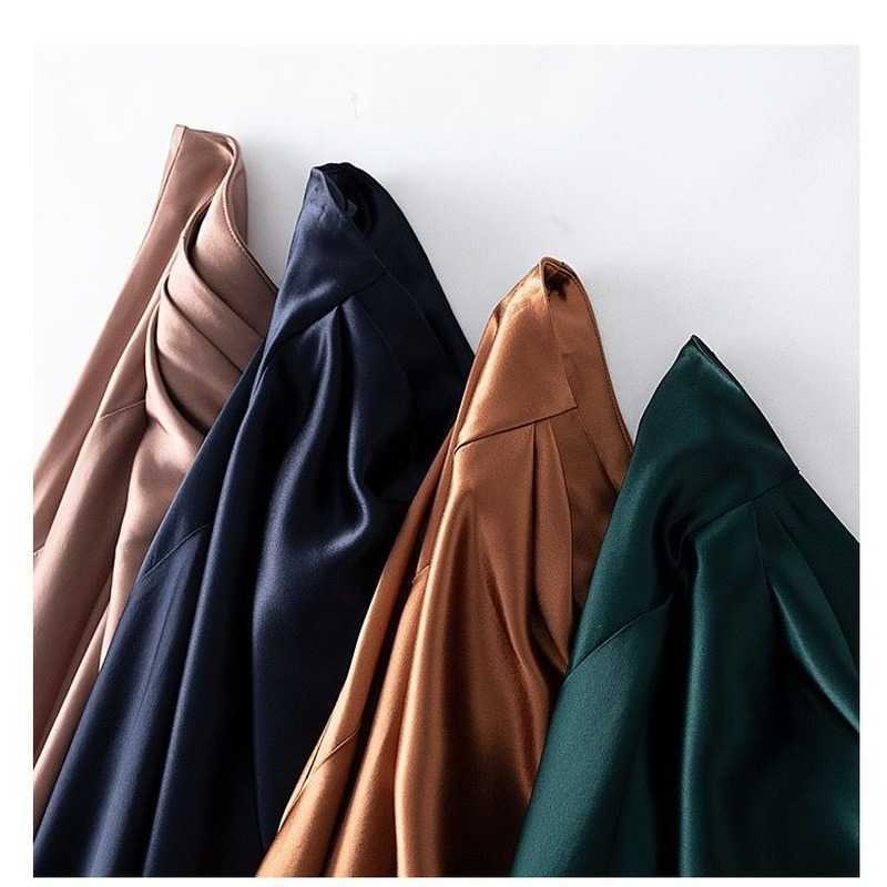 High-waisted Skirt Womens Korean Fashion Summer Satin Elegant Irregular Midi Office Lady Long s for Women 210621