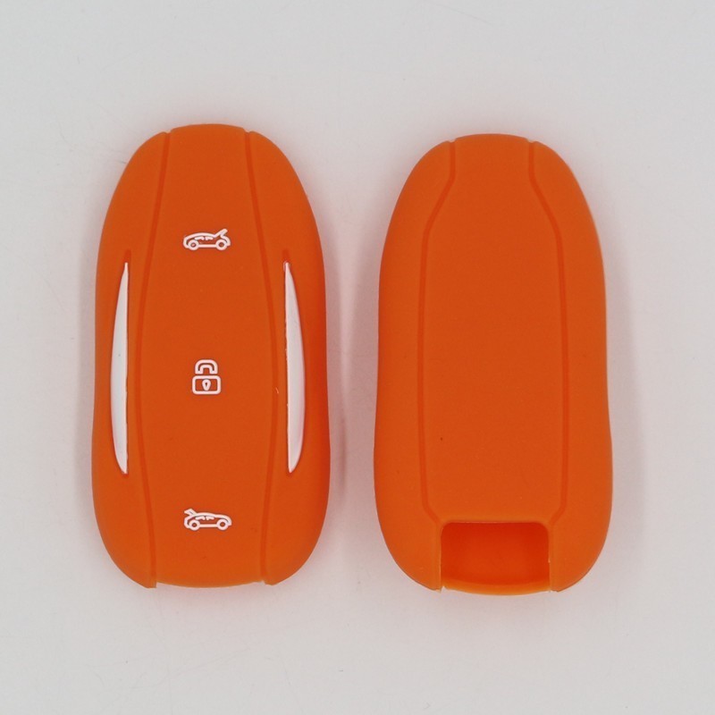 Silicone Rubber Car Key Case Ring For Tesla Model 3 S X Y Remote Keyless Fob Shell Cover Protector Auto Accessories