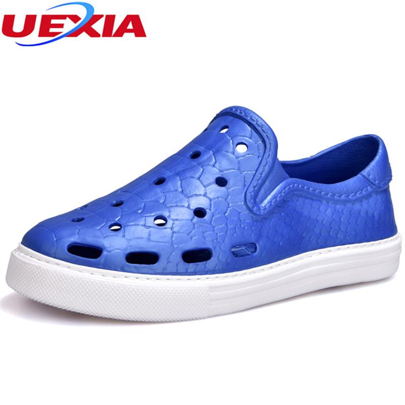 Sandals UEXIA Unisex Couple Eva Water Men Fashion Hollow Breathable Beach Slippers Flip Flops Anti-slip Handmade Word, Black
Sandals UEXIA Unisex Couple Eva Water Men Fashion Hollow Breathable Beach Slippers Flip Flops Anti-slip Handmade Word, Black