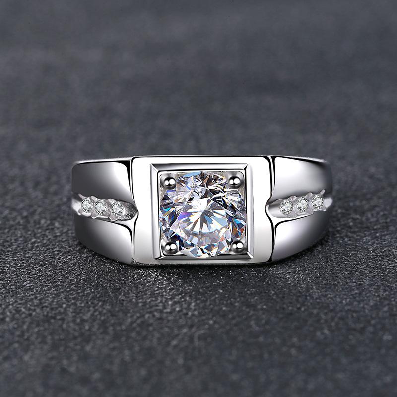 Cluster Rings Jewelry 925 Sterling Silve Moissanite Simple Diamond Ring 1ct Men's Crystals Mens Jewellery Silver
Cluster Rings Jewelry 925 Sterling Silve Moissanite Simple Diamond Ring 1ct Men's Crystals Mens Jewellery Silver