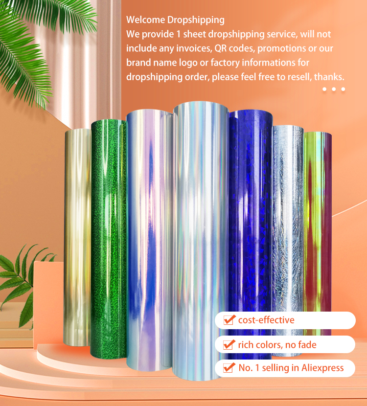 Decorative Stickers 1 sheet 25cmx50cm Laser Heat Transfer Vinyl Hologram Rainbow PVC Press Tshirt Iron On HTV Printing DIY!
Decorative Stickers 1 sheet 25cmx50cm Laser Heat Transfer Vinyl Hologram Rainbow PVC Press Tshirt Iron On HTV Printing DIY!