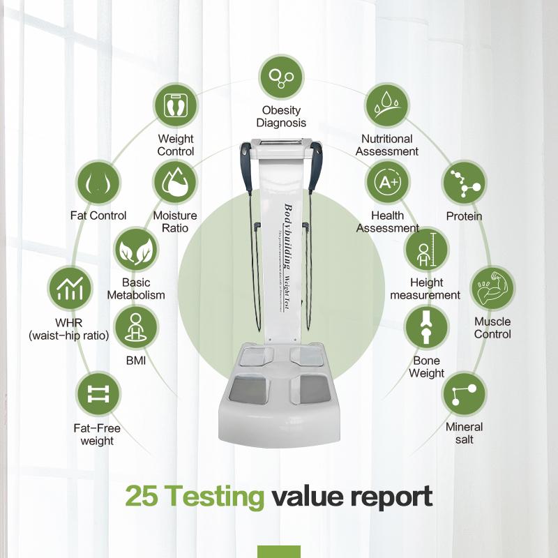 2022 body fat analyzer composite and muscle analyzer with bioimpedance machine with Printer Bioelectrical Impedance Analysis
