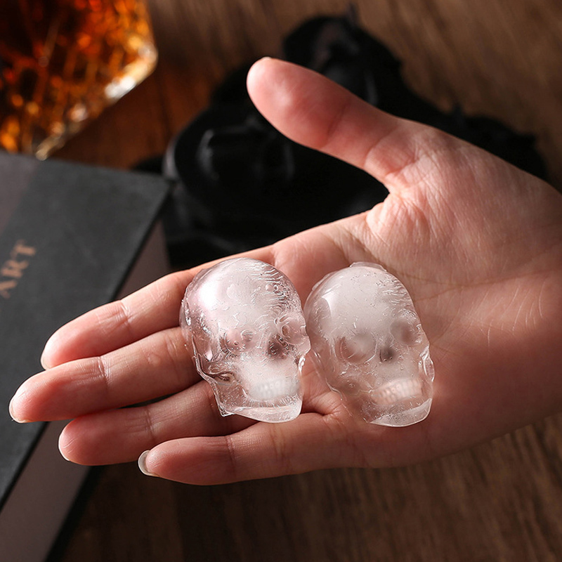 3D Skull Silicone Mold Tool Ice Cube Maker Chocolate Mould IceCream DIY Tools Whiskey Wine tail DHL Free Freight Free shipping