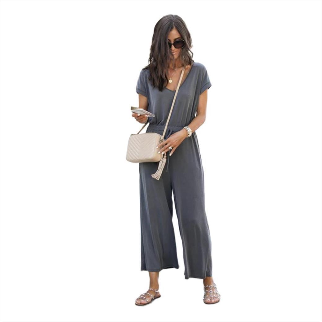 bodysuits european and american women jumpsuits summer models v neck elastic waist belt wide leg casual jumpsuit for female, Black;white
bodysuits european and american women jumpsuits summer models v neck elastic waist belt wide leg casual jumpsuit for female, Black;white