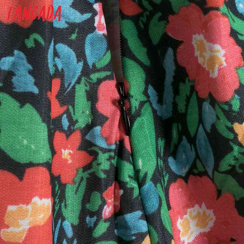 Summer Women Floral Print French Style Puff Short Sleeve Ladies Mini Dress Vestidos 6H4 210416