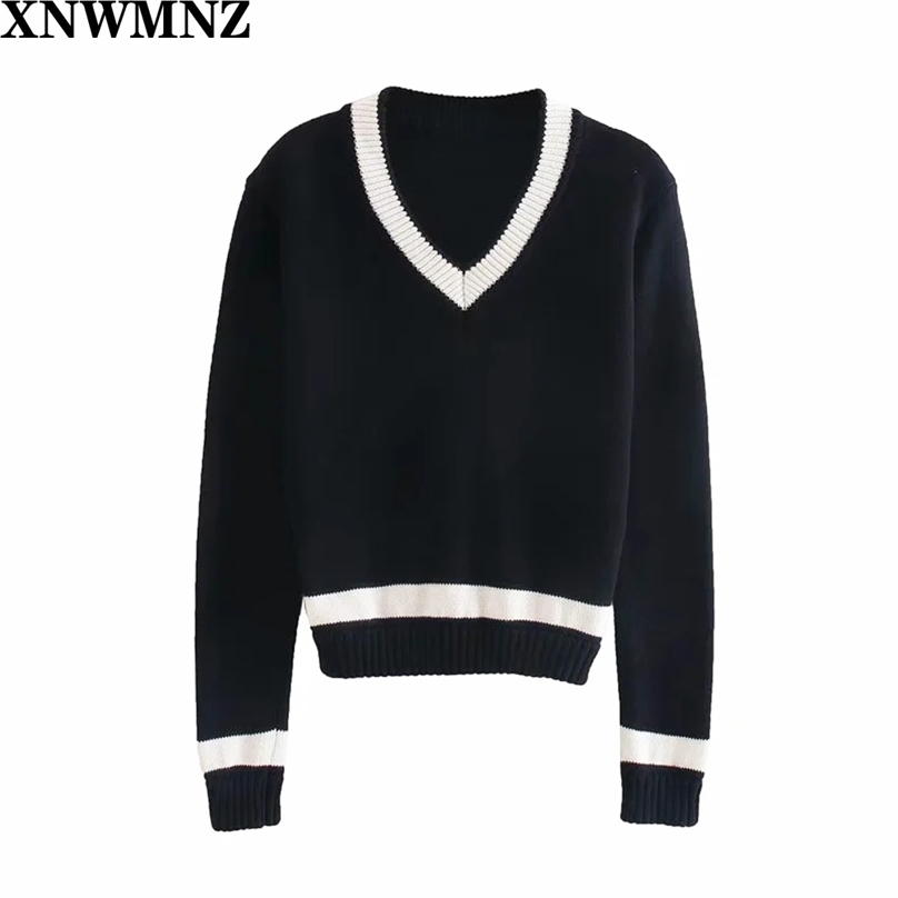 Woman shirt blouses top Autumn Women' Cashmere Sweater Fashion Color Matching V-Neck Wool Knit Pullover Soft Shirt 210520, Black
Woman shirt blouses top Autumn Women' Cashmere Sweater Fashion Color Matching V-Neck Wool Knit Pullover Soft Shirt 210520, Black