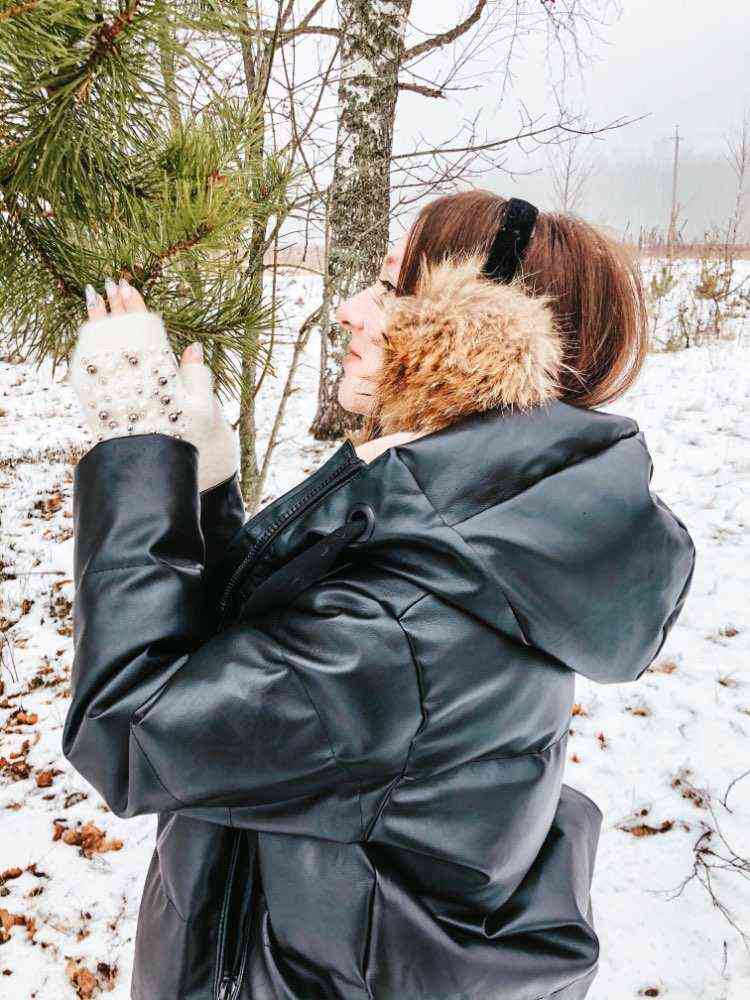 Fitaylor Autumn Women Faux Leather Jacket Pu Motorcycle Biker Coat Hooded Collar Loose Streetwear Black Punk Outerwear 211130