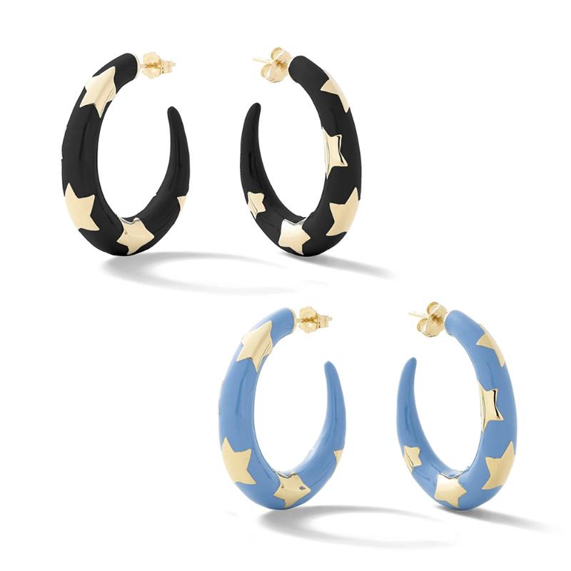 Hoop & Huggie VG 6YM Fashion Dripping Oil C Shaped Stars Earrings For Women Multicolor Drip Star Earring Creative Party Accessories
Hoop & Huggie VG 6YM Fashion Dripping Oil C Shaped Stars Earrings For Women Multicolor Drip Star Earring Creative Party Accessories