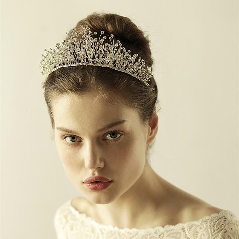 

Hair Clips & Barrettes MYFEIVO High-end Handmade Bridal Crown Full Rhinestone Headdress Wedding Accessories HQ1387