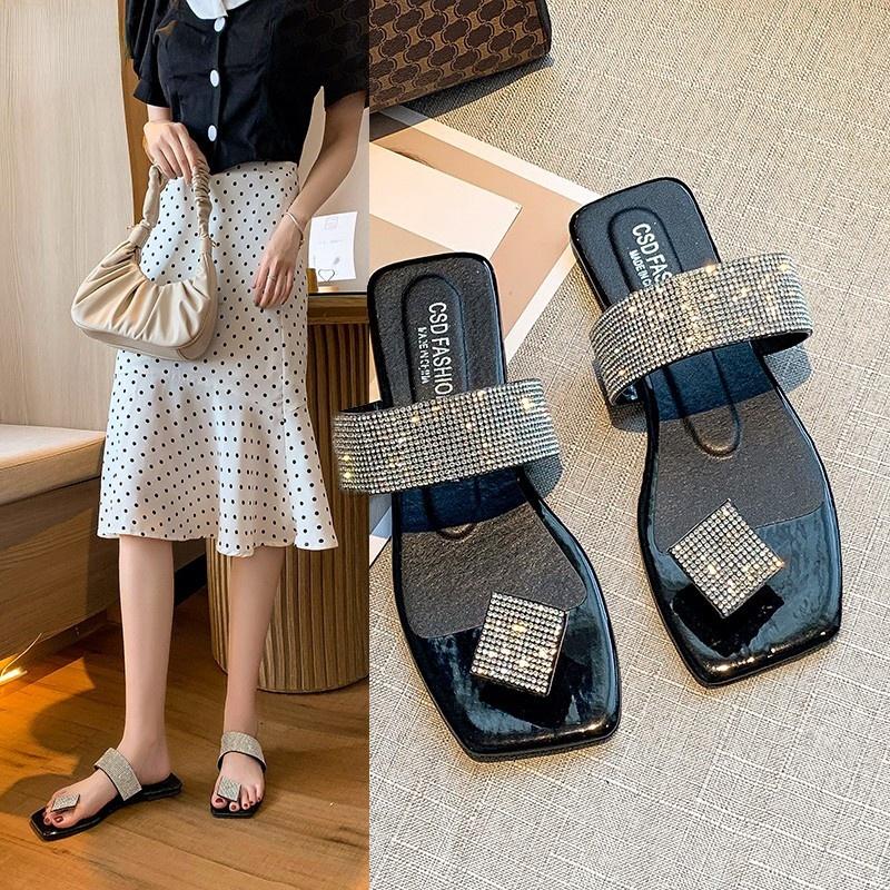 Sandals 2021 Luxury Crystal Women Clip Toe Slip-on Beach Slipper Shoes Woman Flat Heel Spring Summer Big Size, Black
Sandals 2021 Luxury Crystal Women Clip Toe Slip-on Beach Slipper Shoes Woman Flat Heel Spring Summer Big Size, Black