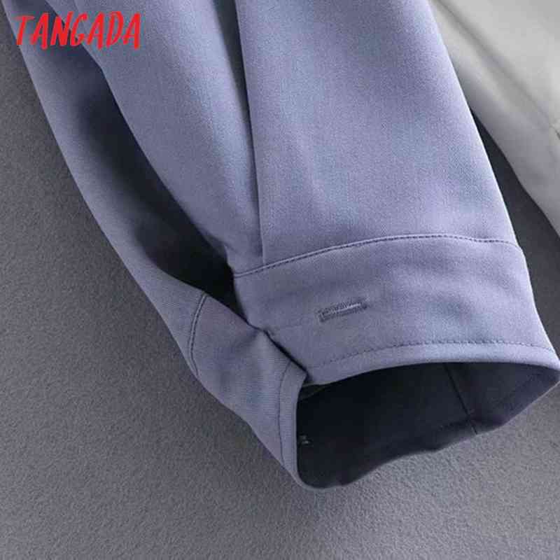 Women Color Block Spring Jacket Turn Down Collar Ladies Long Sleeve Loose Oversize Boy Friend Coat 2G14 210416